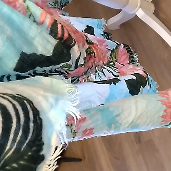 AMERICAN EAGLE FLORAL MINT / PINK KIMONO SZ OS - Picture 7 of 7